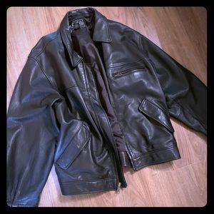 Rare Vintage Eddie Bauer Brown Leather Jacket Med